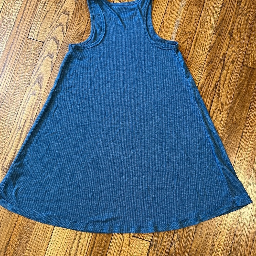 Free People Heathered Blue Sleeveless Tank Top with Racerback